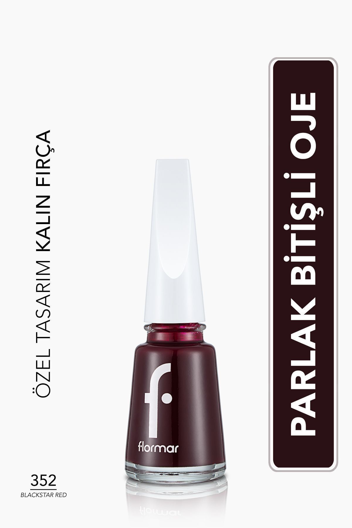 Klasik Parlak Bitişli Yüksek Pigmentli Oje -nail Enamel- 352 Blackstar Red New- 8682536035934