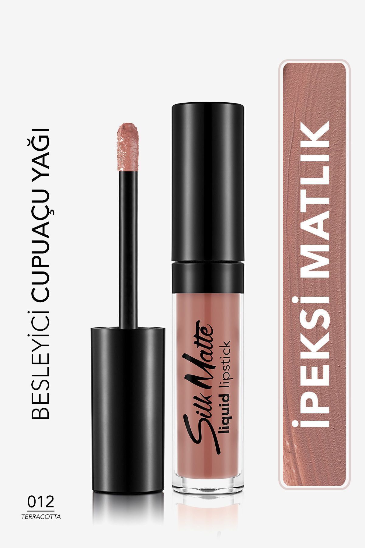 Kadife Dokulu Likit Mat Ruj - Silk Matte Liquid Lipstick - 012 TERRACOTTA - 8690604505395
