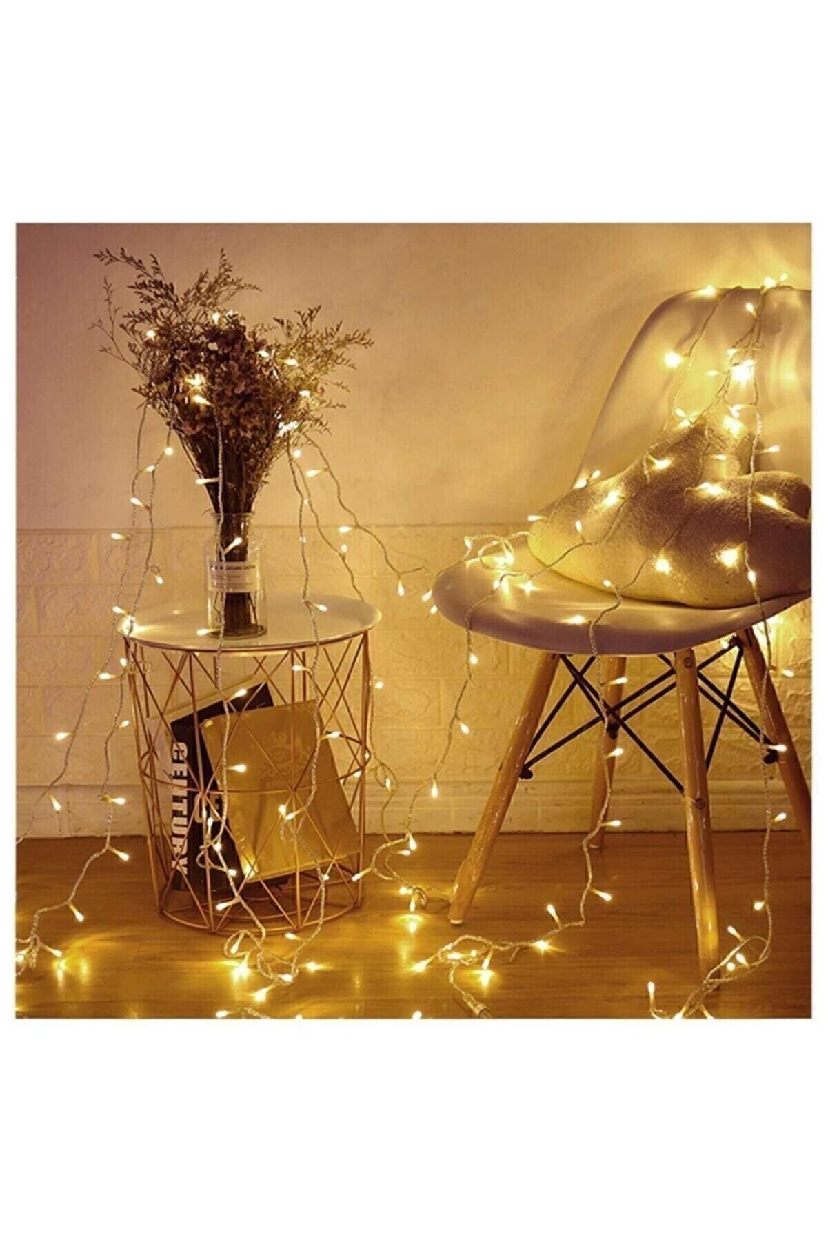 Günışığı Renk Pirinç Ip Ağaç Süsleme Işıkları 10 Metre 100 Ampullü