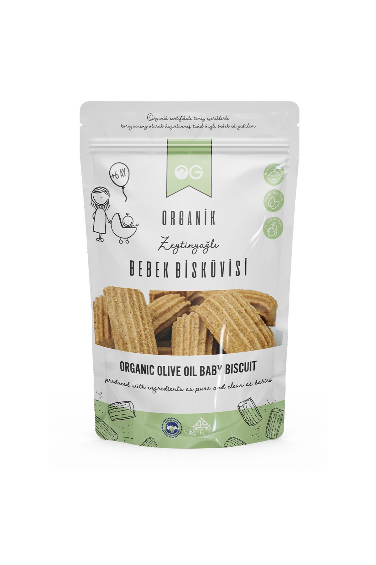 Organik Bebek Bisküvisi 300 gr 6 Ay