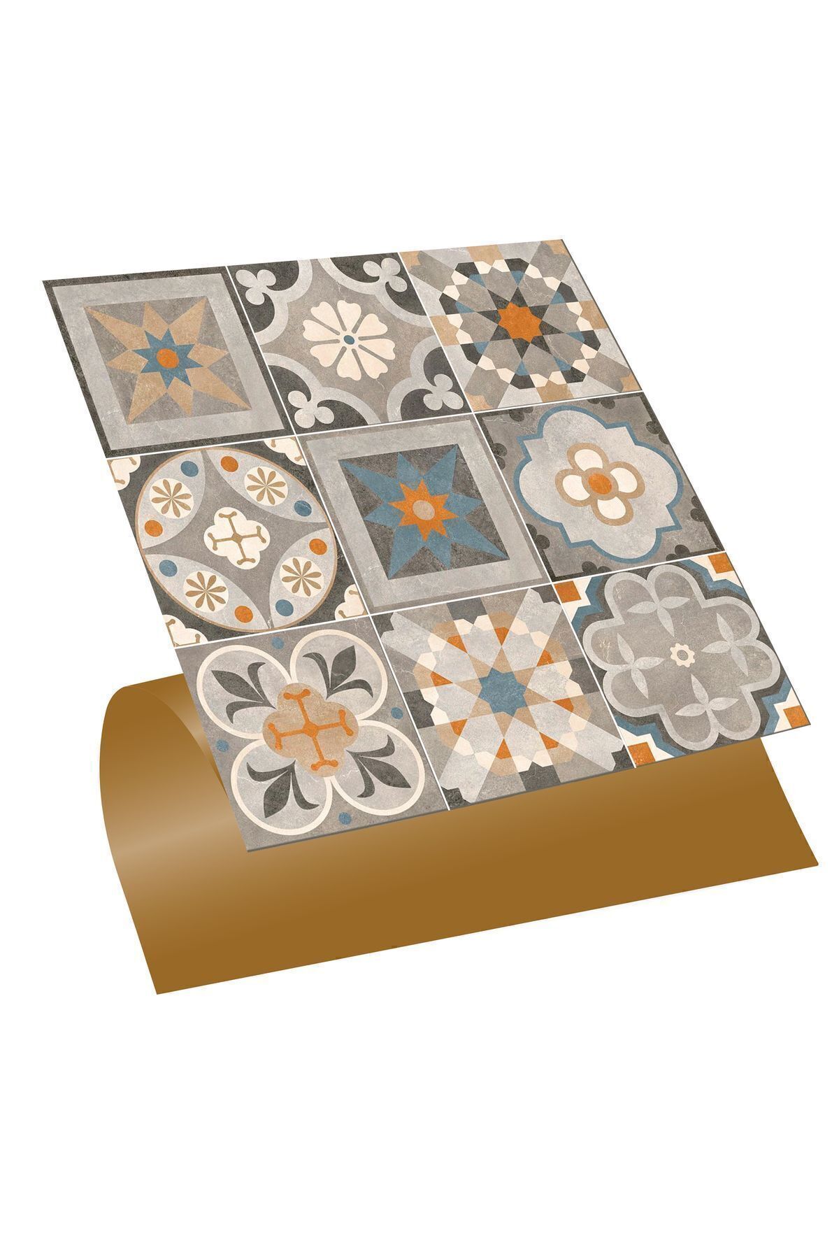 Kendinden Yapışkanlı Apricot Desenli Pvc Karo 30x30 Cm (11 ADET) 1m2