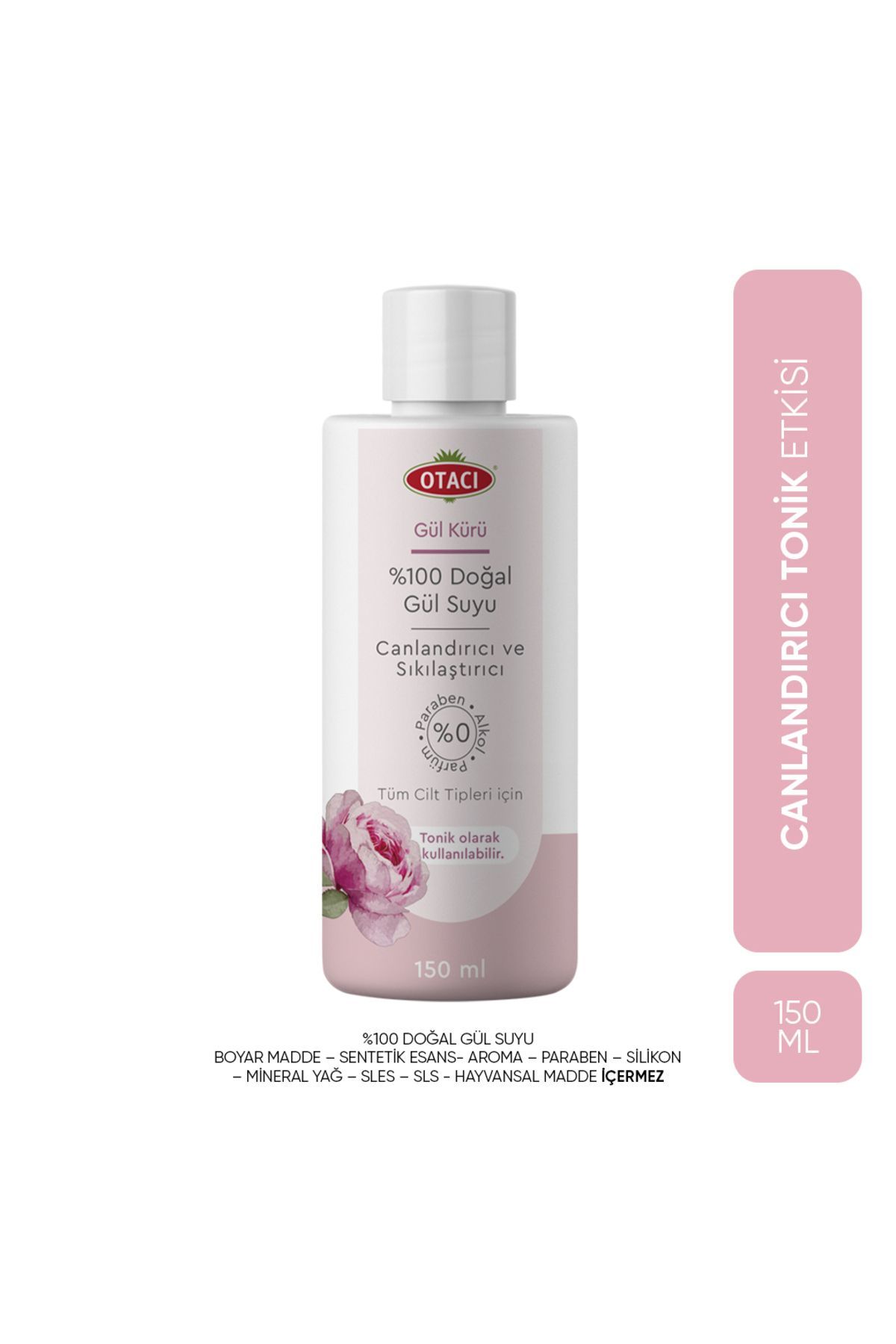 Gül Kürü % 100 Doğal Gül Suyu Canlandırıcı, Sıkılaştırıcı 150 ml