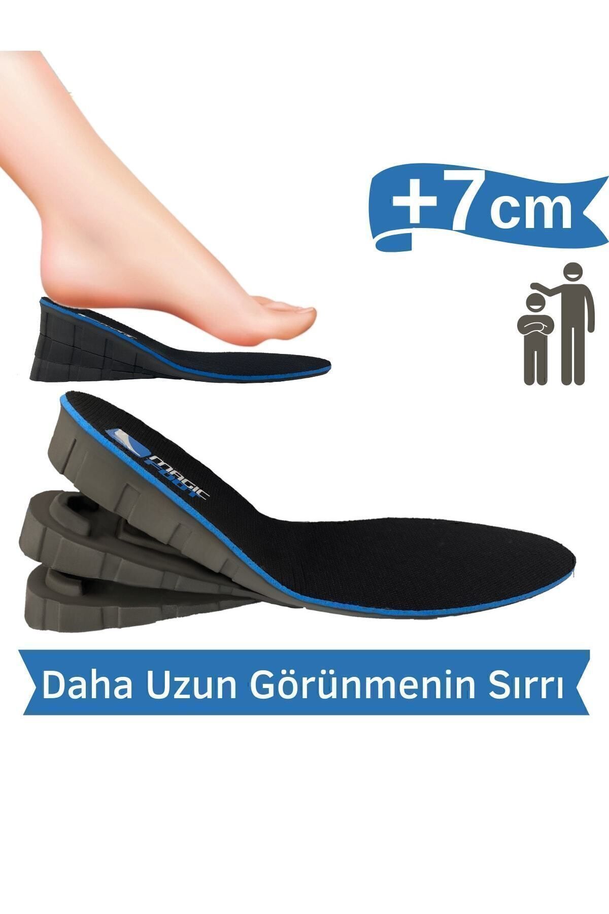 7 Cm Boy Uzatıcı Tabanlık Ünisex Geliştirilmiş Özel Üretim Gizli Topuk Yükseltici