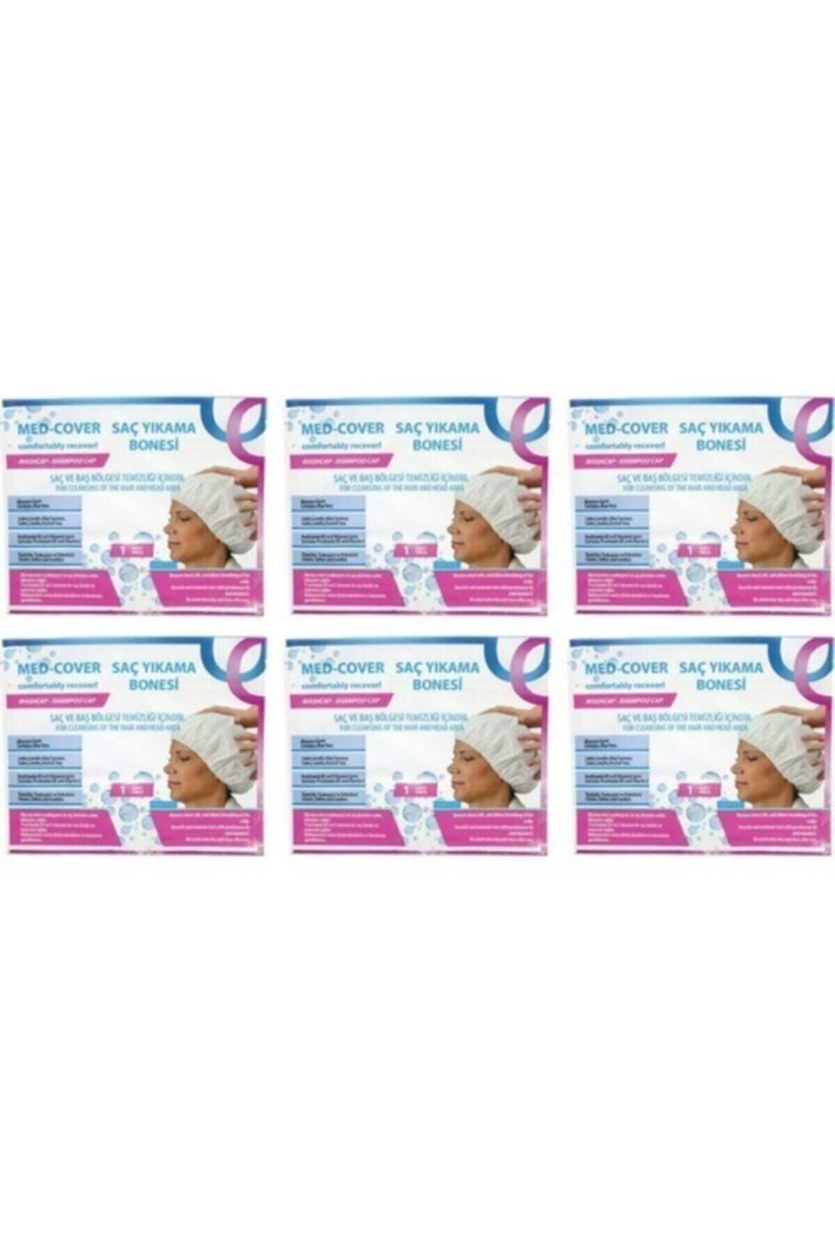 Med-cover Hasta Saç Bakım/temizleme/yıkama Bonesi (6 Adet/paket) Med-cover Hasta Saç Bakım