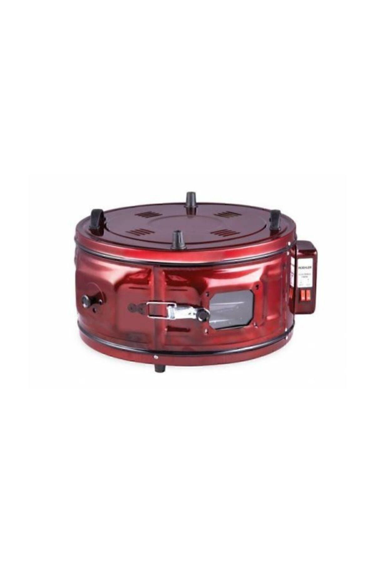 Katmer Davul Fırın Tek Tepsili Bordo Termostatlı
