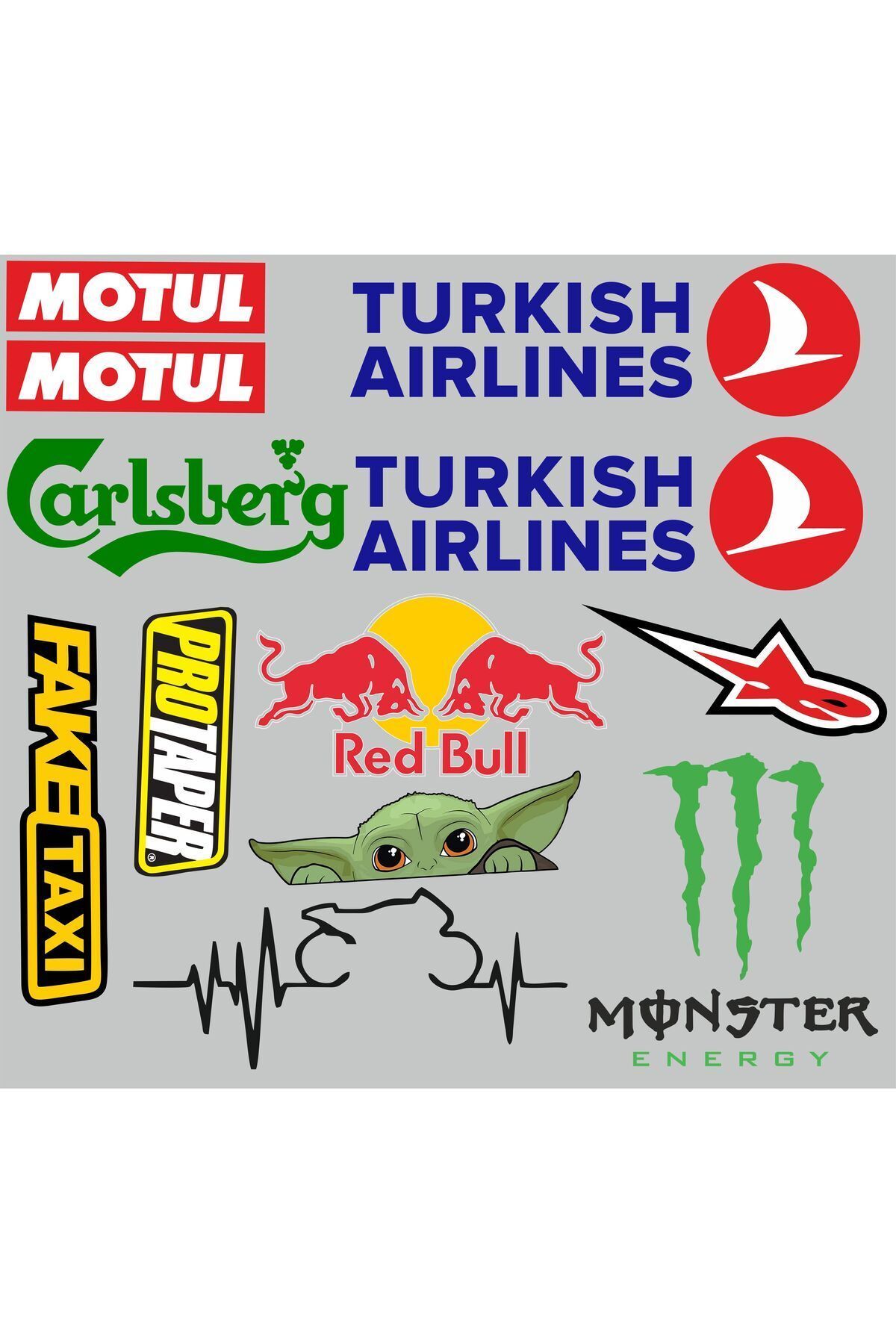 TREND EKİPMAN KASK MOTORSİKLET STİCKER SETİ