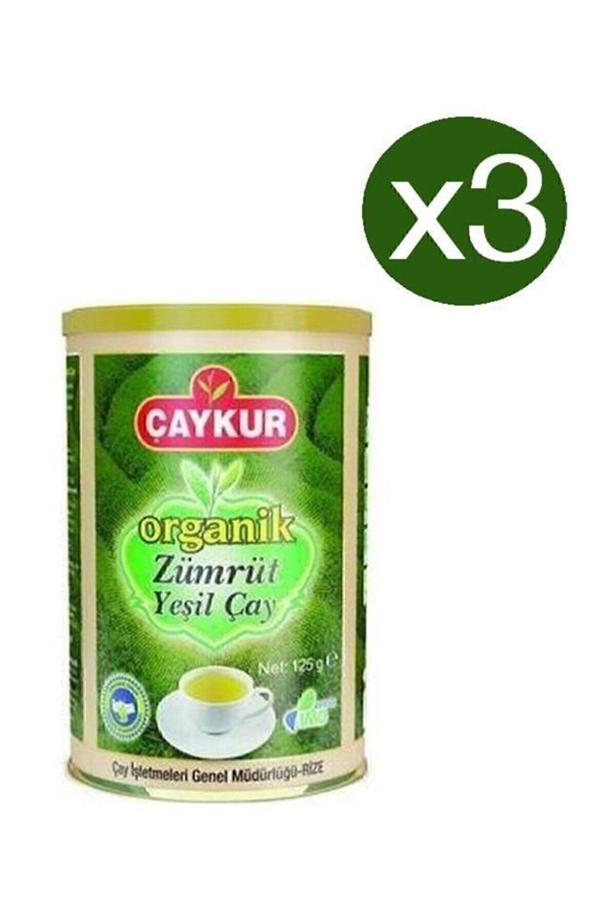 Organik Zümrüt Yeşil Çay 125gr 3 Adet