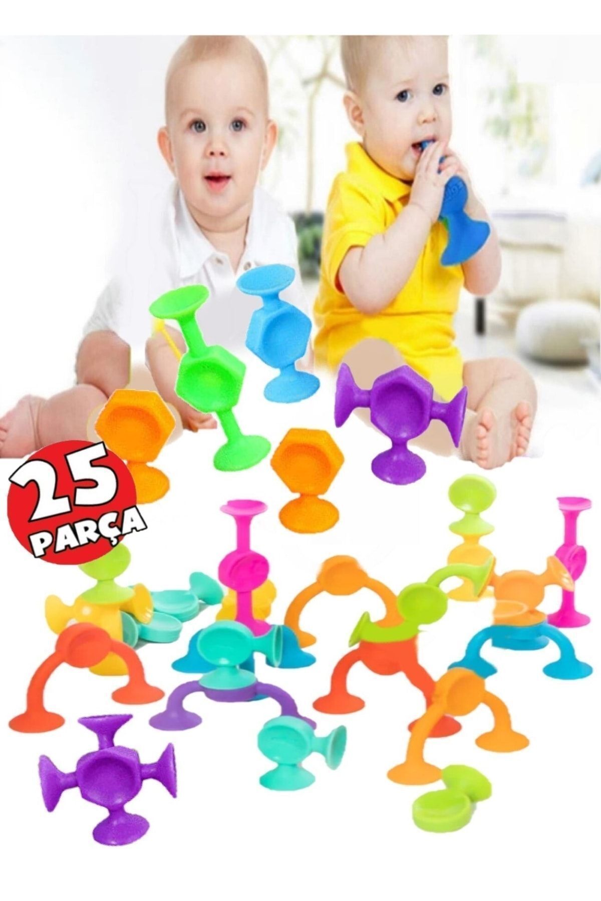 Vakum Molekül 25 Parça Yapı Taşları Fidget Duyusal Popit Eğitici Oyuncak