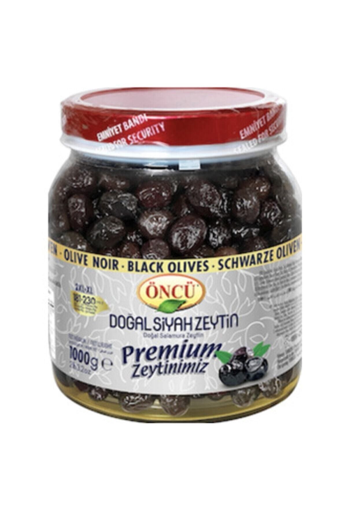 Premium 181-230 2xl-xl Salamura Siyah Zeytin Pet 1 Kg