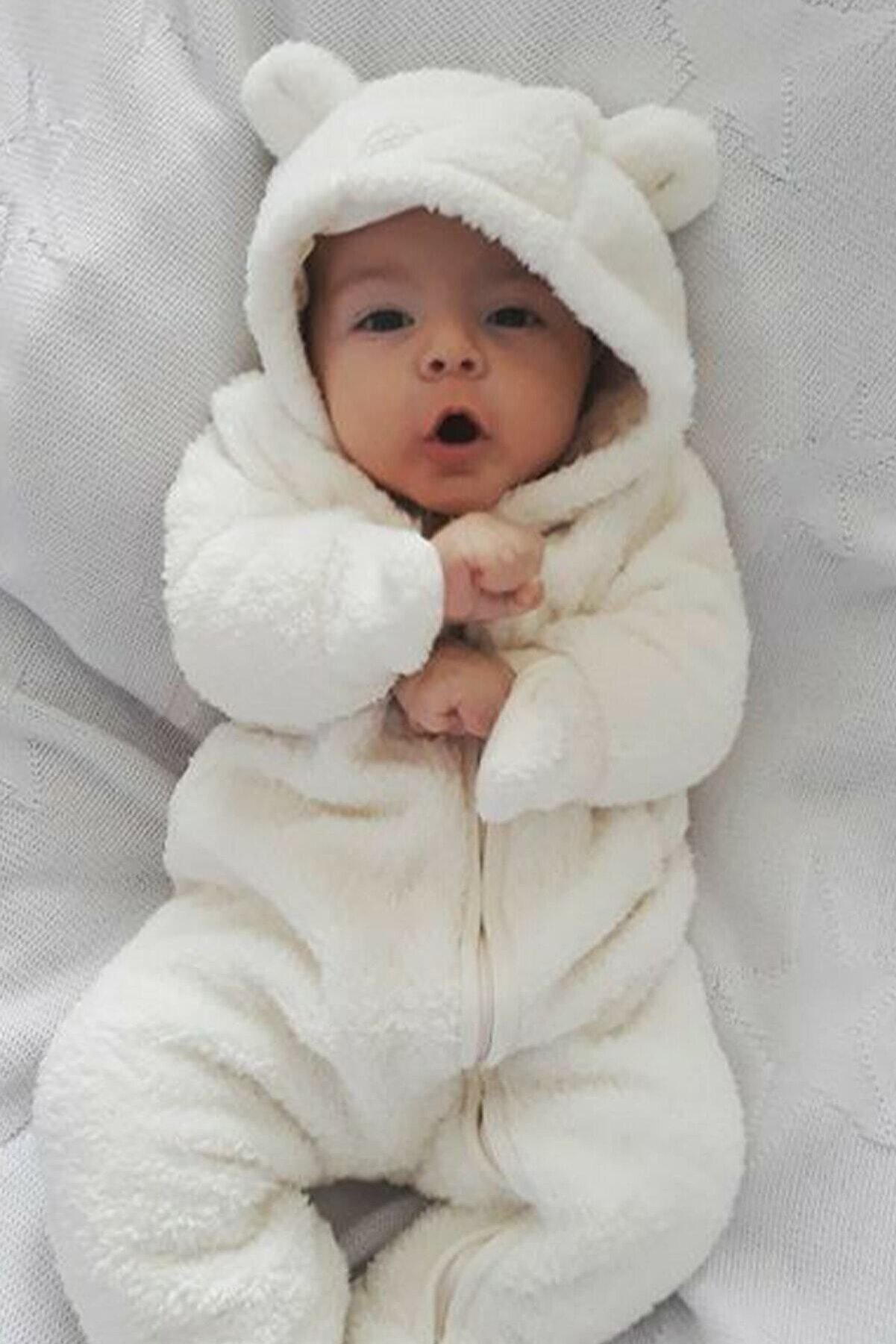 Unisex Ayıcık Peluş Çocuk Tulum