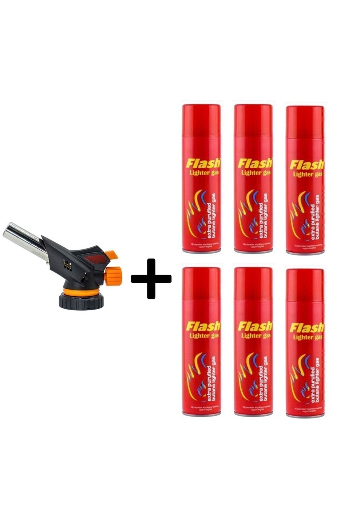 1300 Derece Profesyonel Pürmüz Çakmak Ws-509c Kafa Çakmak 6 Adet Flash Gaz Hediye Ws-509c+6flash