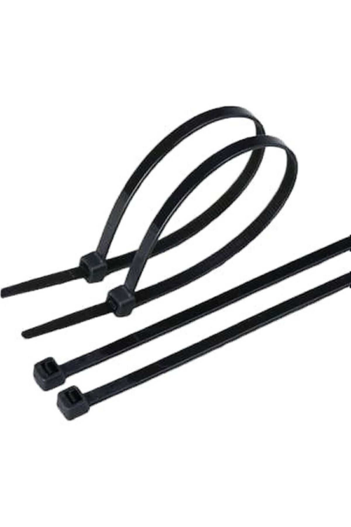 4.8 X 400 Kablo Bağı Plastik Cırt Kelepçe Siyah 100 Adet