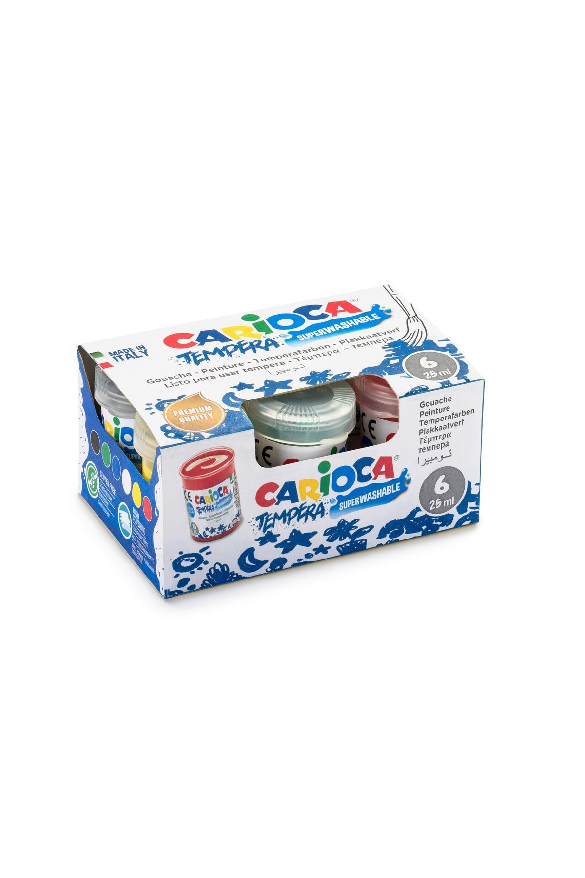Süper Yıkanabilir Parmak Boyası 25 ml 6'lı