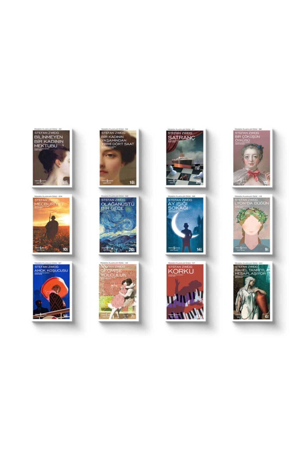 Stefan Zweig 12 Kitap Set - Satranç - Olağanüstü Bir Gece Ve Diğerleri 12 Kitap Bir Arada