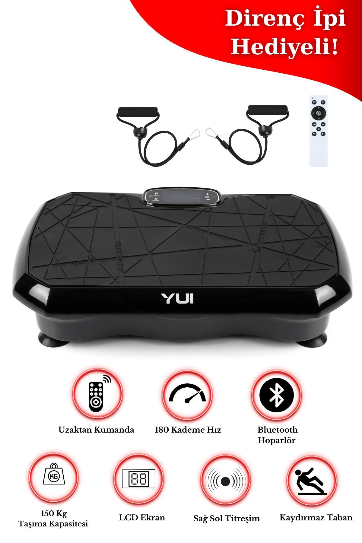 Vs8 Max 2d Vibration Plate Bluetooth Hoparlör-kumandalı Yüksek Titreşimli Zayıflama Aleti