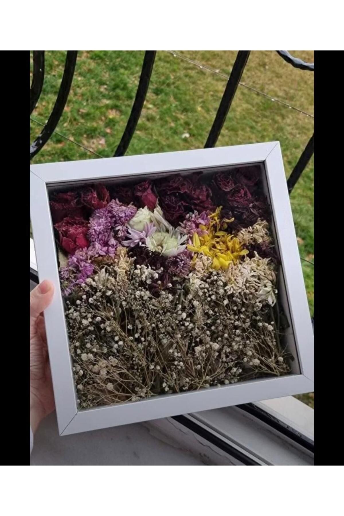 Anı Çerçevesi Söz Nişan Çiçeği Kutu Tasarımı 25x25 Cm