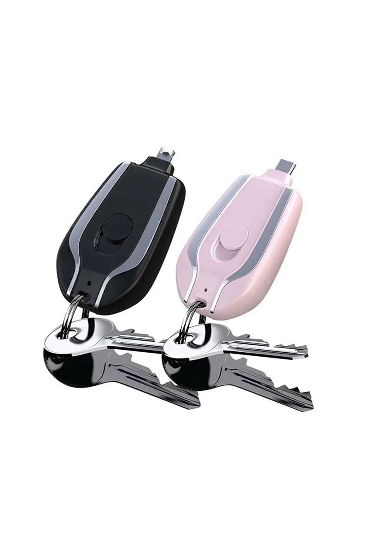 Iphone Girişli Hızlı Şarj Taşınabilir Güç Istasyonu Anahtarlık Mini Acil Şarj Taşınabilir