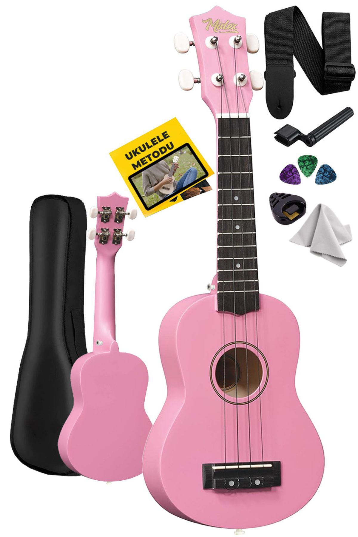 Ukx-901pk Pembe Soprano Ukulele (ASKI ÇANTA METOD PENA)