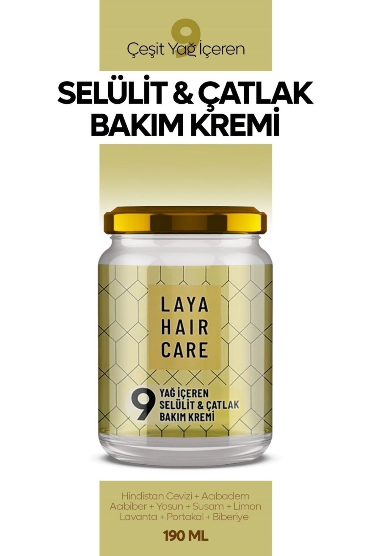 Çatlak Kremi (BİBERİYE,HİNDİSTAN CEVİZİ,BADEM,ACI BİBER,YOSUN,SUSAM,LİMON,LAVANTA VE PORTAKAL)190 ml