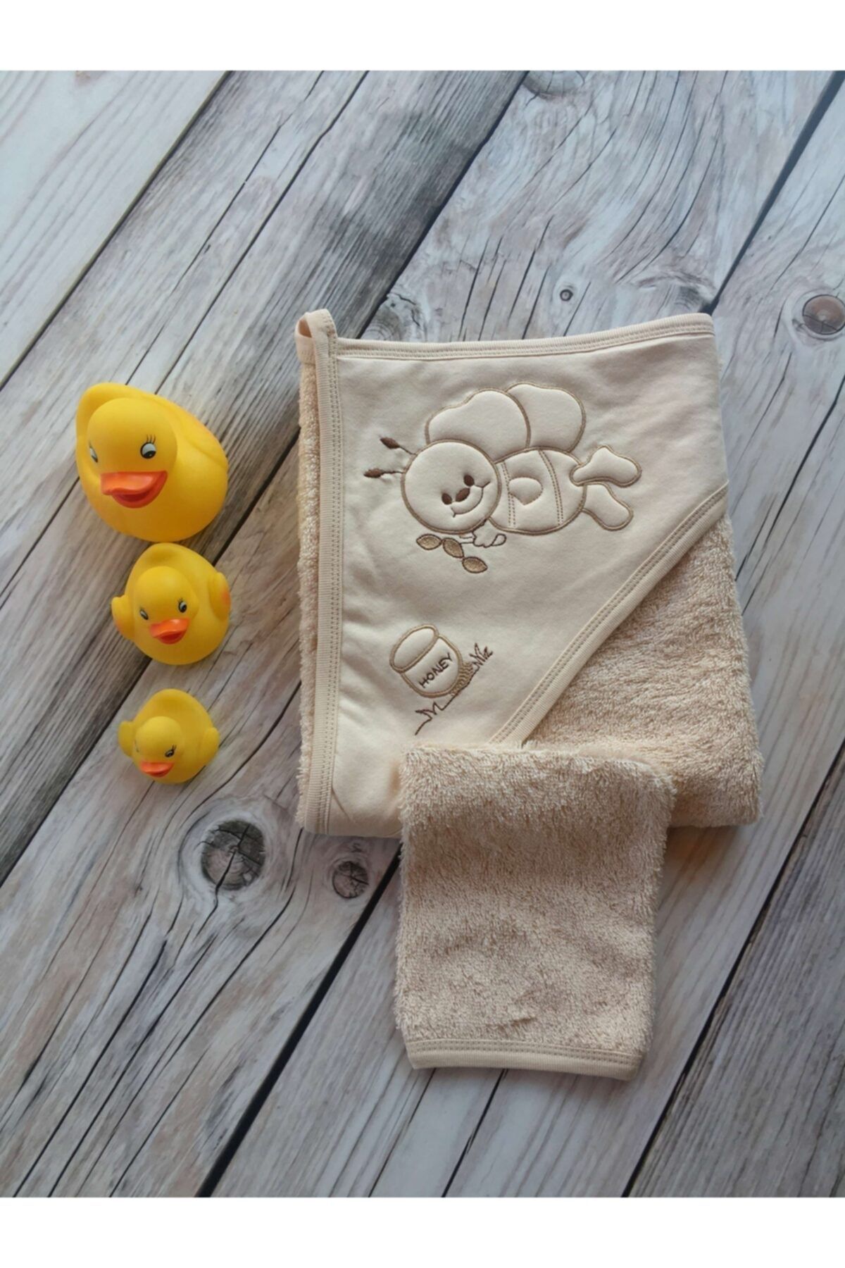 Organik Bebek Havlusu 80x80 Cm Kese Hediyeli
