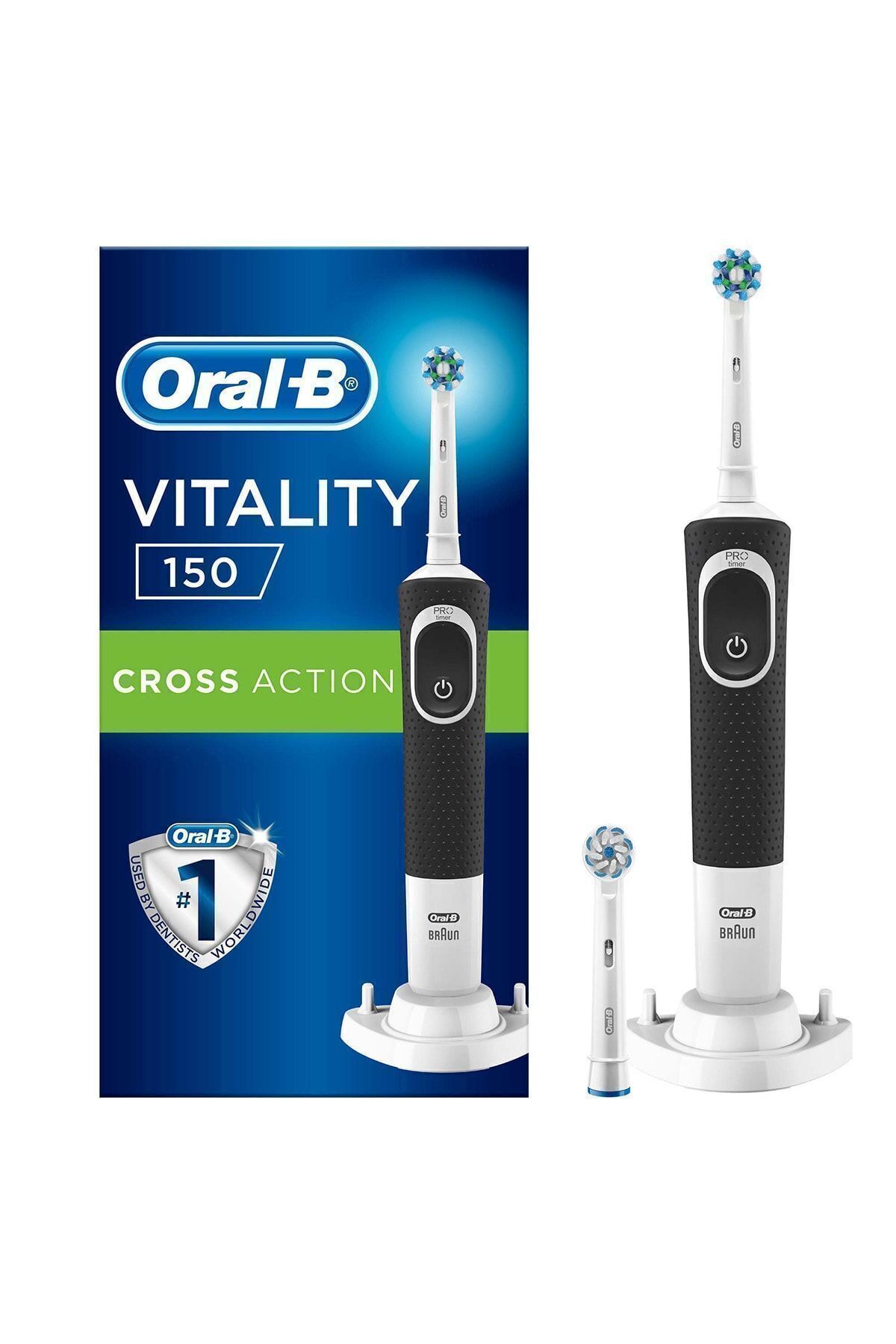Oral B Vitality D150 Şarj Edilebilir Fırça Cross Action 1 Yedek Başlık