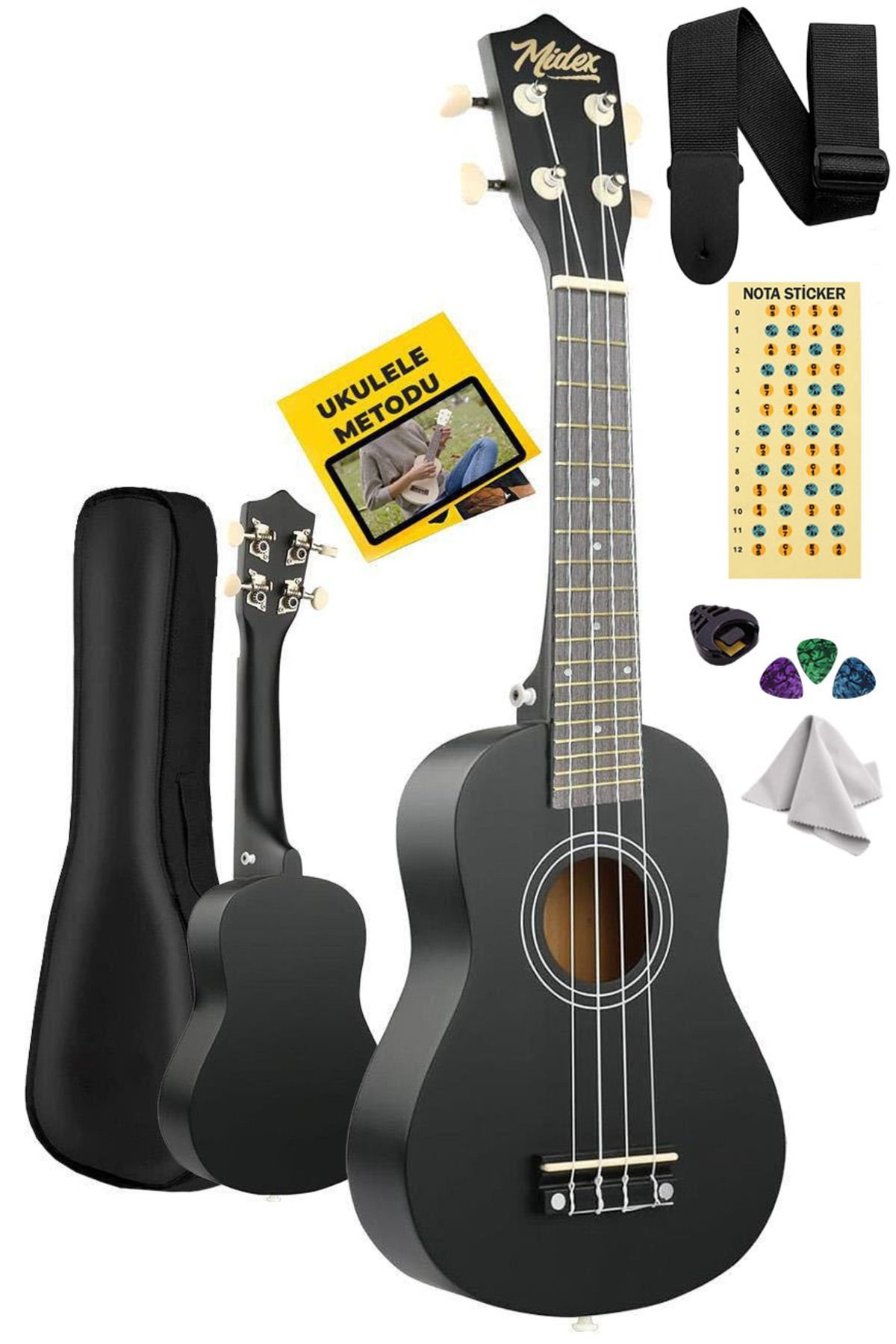 Ukx-233bk Siyah Concert Ukulele (ASKI ÇANTA METOD PENA)