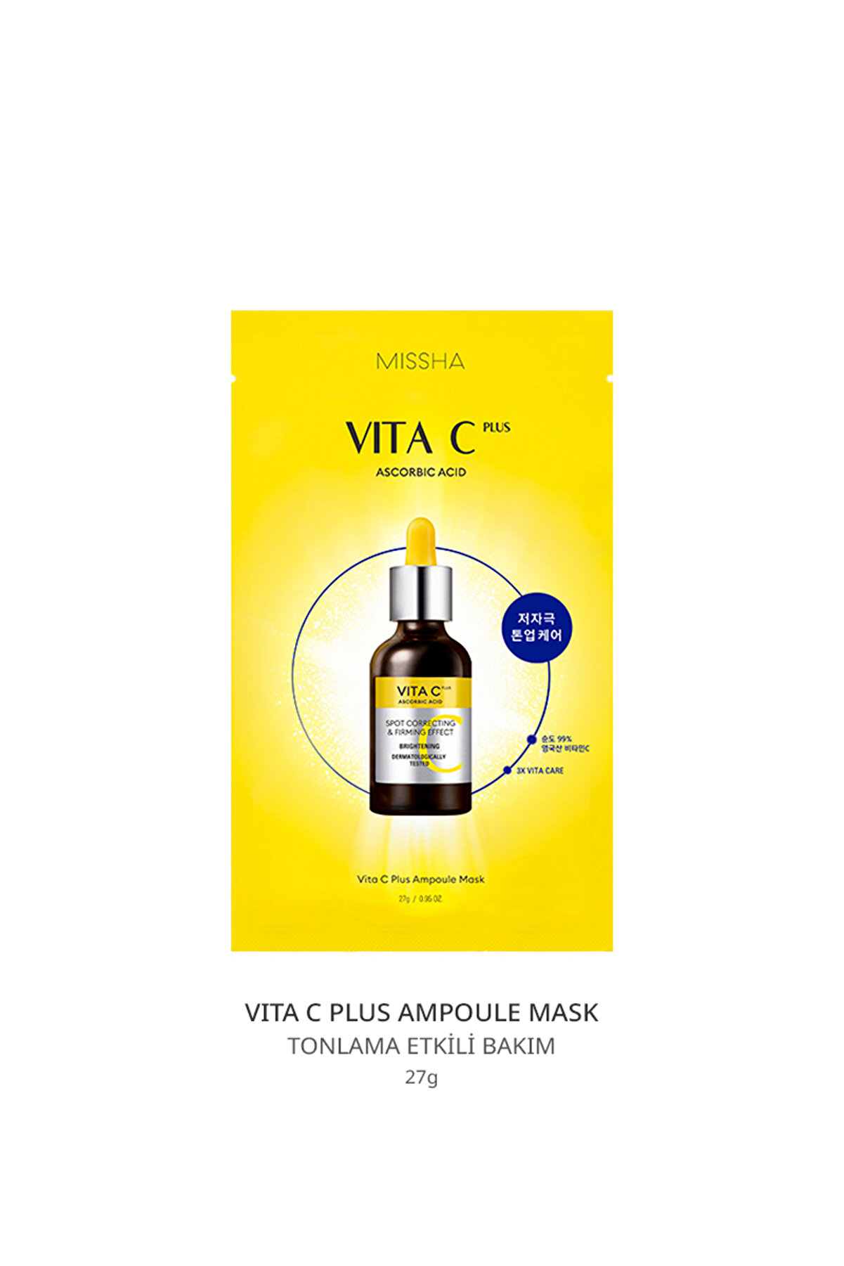 Leke Karşıtı C Vitamini İçerikli Aydınlatıcı Maske Vita C Plus Ampoule Mask