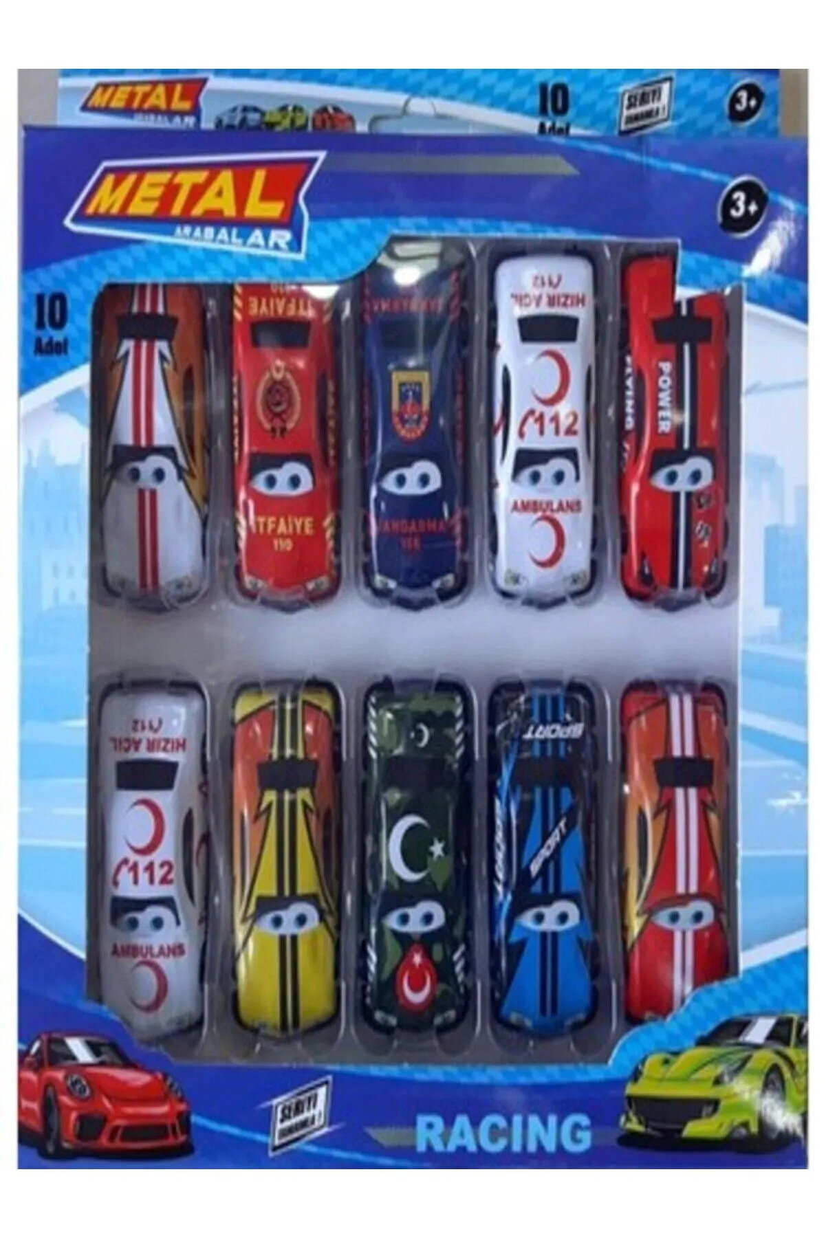 10'lu Metal Arabalar Brn-8114 Metal