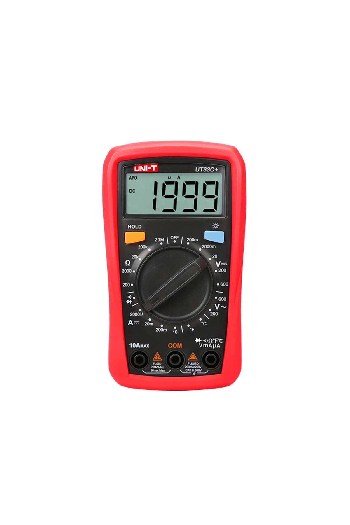 UT-33C+ Mini Cep El Tipi Voltmetre Ampermetre AC DC Voltaj Akım Direnç Sıcaklık Diyot 2000 Buzzer ;U