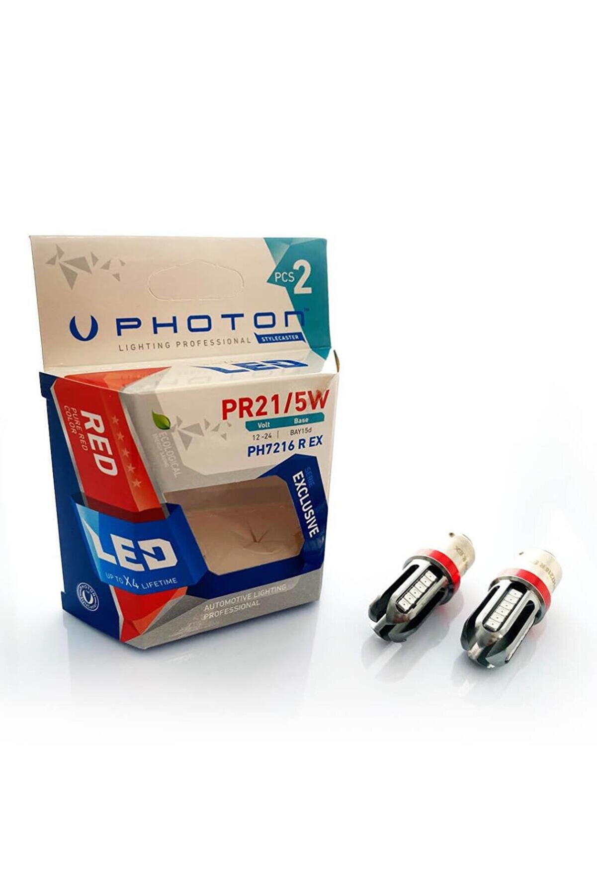 P21/5w Red (kırmızı) Exclusive Serisi Ph7216 R Ex Çift Duy 1016 Park Fren Ampülü Led