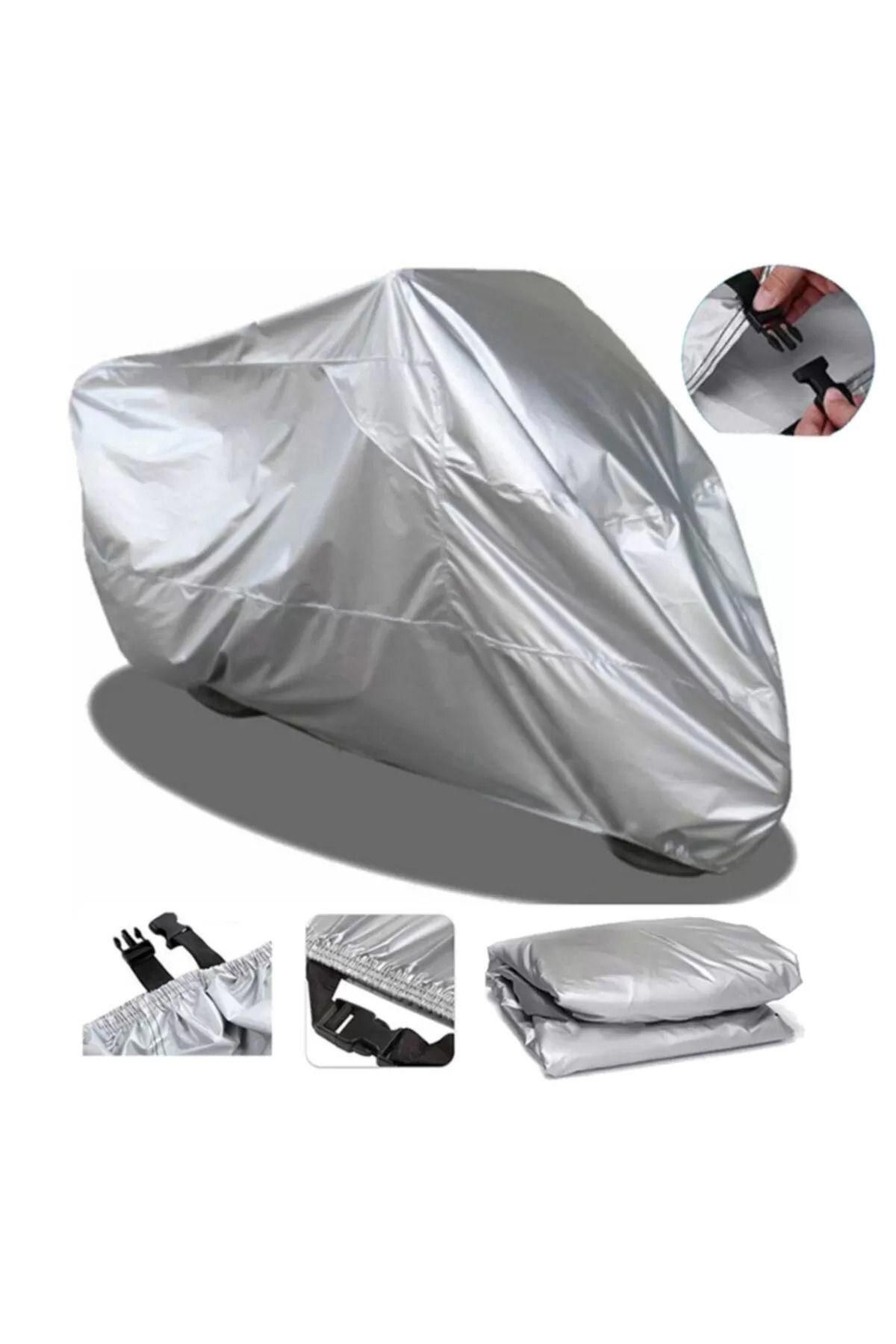 125-150 cc Arka çantasız Scooterlar Gri Renk M Beden Uyumlu SolarBlock  Motosiklet Brandası Örtüsü