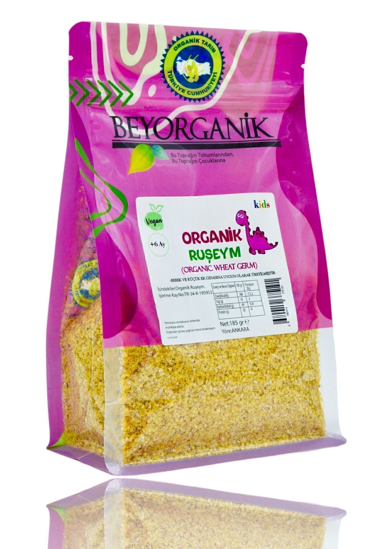 Organik Buğday Ruşeymi - Buğday Özü 185gr (PESTİSİT VE AFLATOKSİN ANALİZLİ)