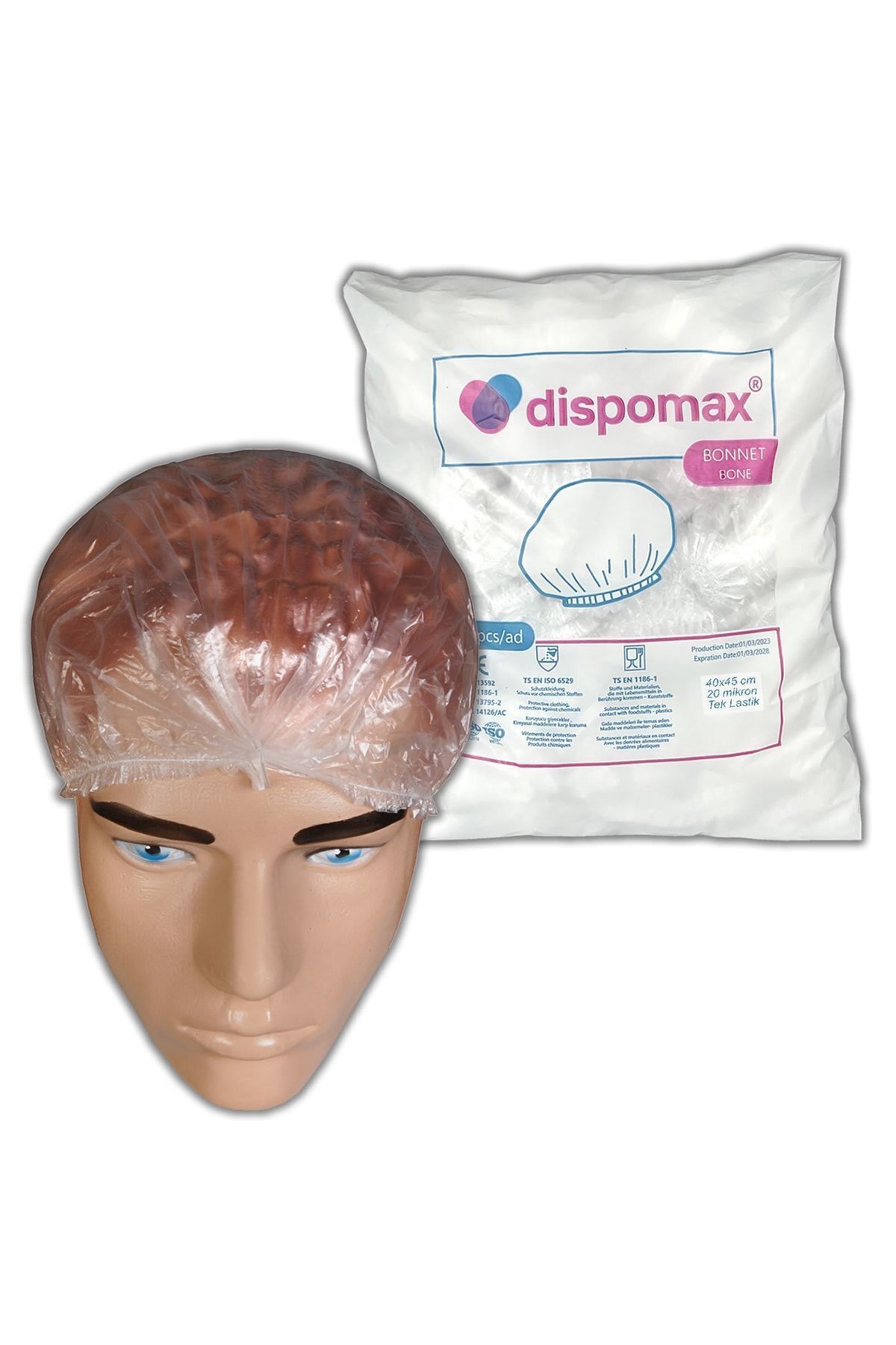 Dispomax Tek Kullanımlık Naylon Duş Bonesi 100 Adet