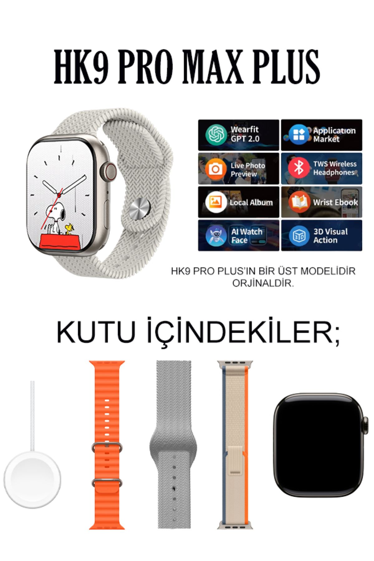 Watch 9 Hk9 Pro Max Plus Son Sürüm Gen4 Yapay Zeka Destekli Sahtesi Çıkmış Dikkat Edin!