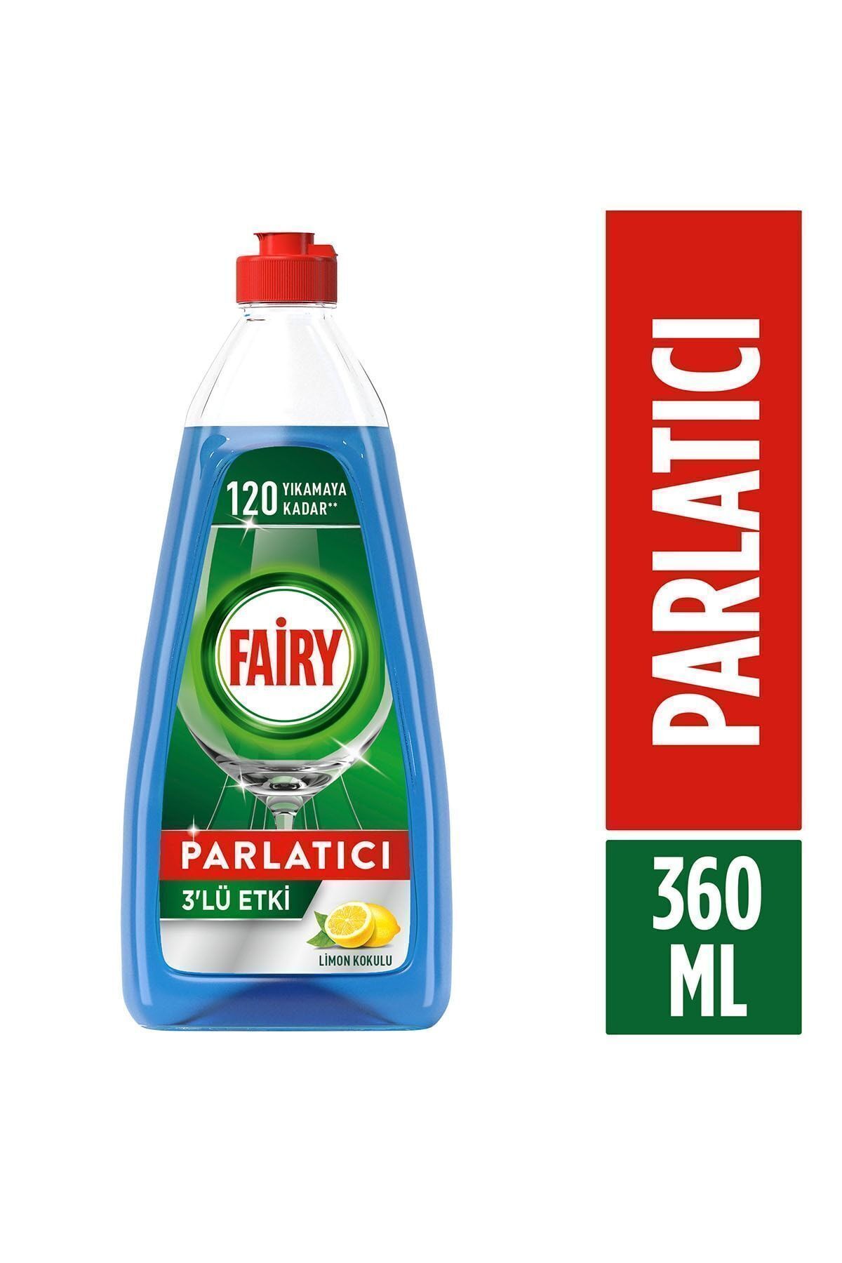 3’lü Etki Bulaşık Makinesi Parlatıcısı, Sıvı, Limon Kokulu 360 ml