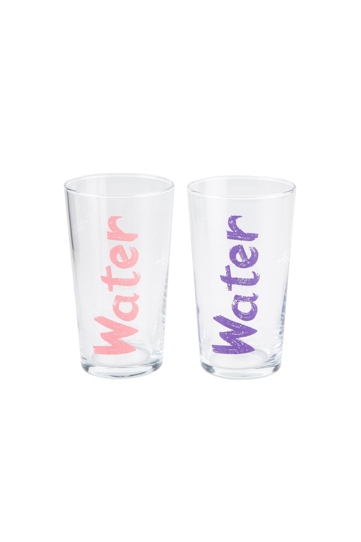 Water Bardak 570 ml 2'li Set - Pembe & Mor