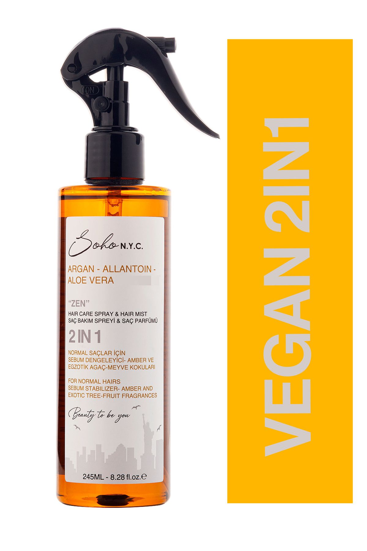 Vegan Normal Saçlar Için Bakım Spreyi Ve Saç Parfümü "zen" 245 ml