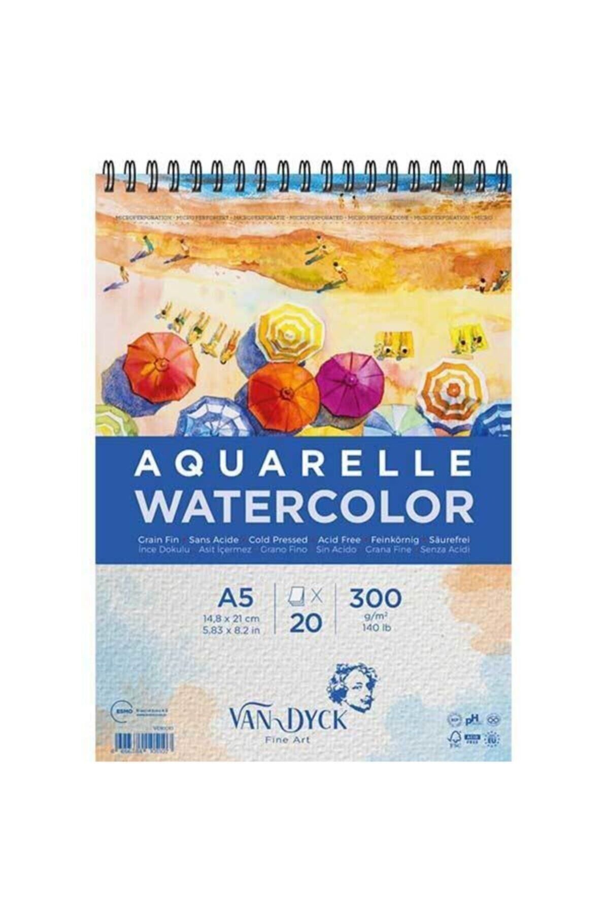 Aquarelle Watercolor Suluboya Resim Defteri A5 300 gr 20 Yp