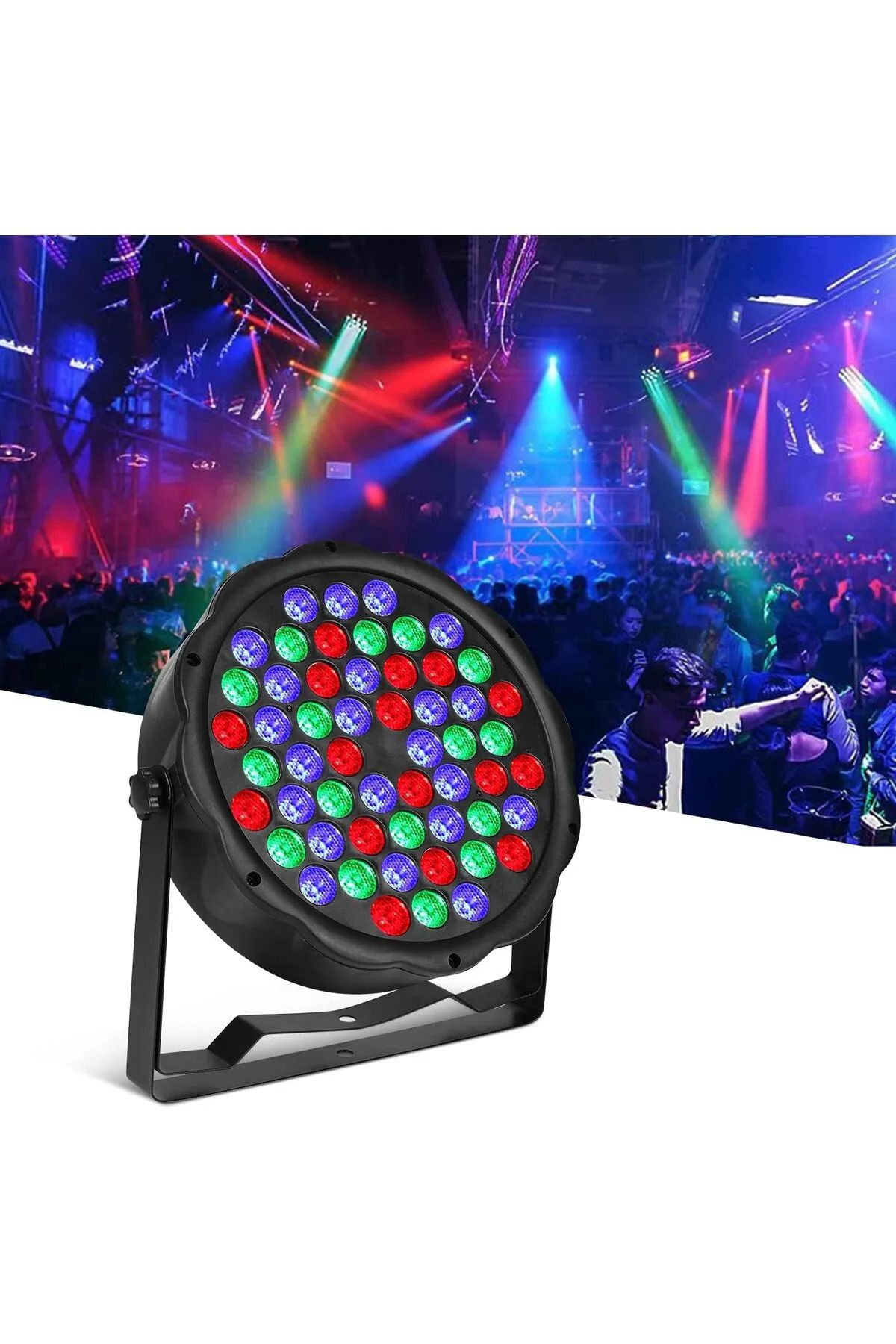 Sese Duyarlı Rgb Led 1 Watt 54x3 Led Par Sahne Işığı-parti, Disko,restoran, Bahçe, Park Plaza Vb.