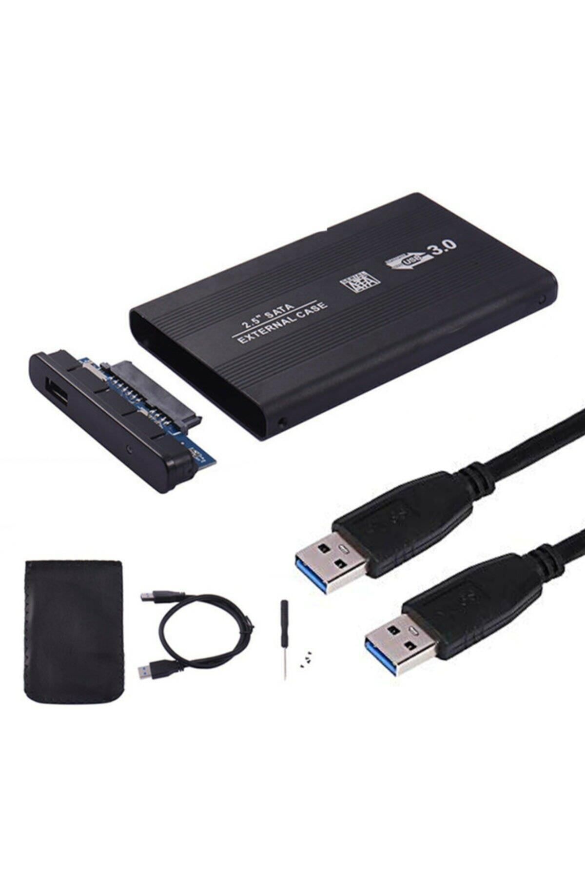 2126s 2.5 Inç Usb 3.0 Sata Harddisk Hdd Kutusu 5 Gbps Kılıf - Siyah Aluminyum Ssd