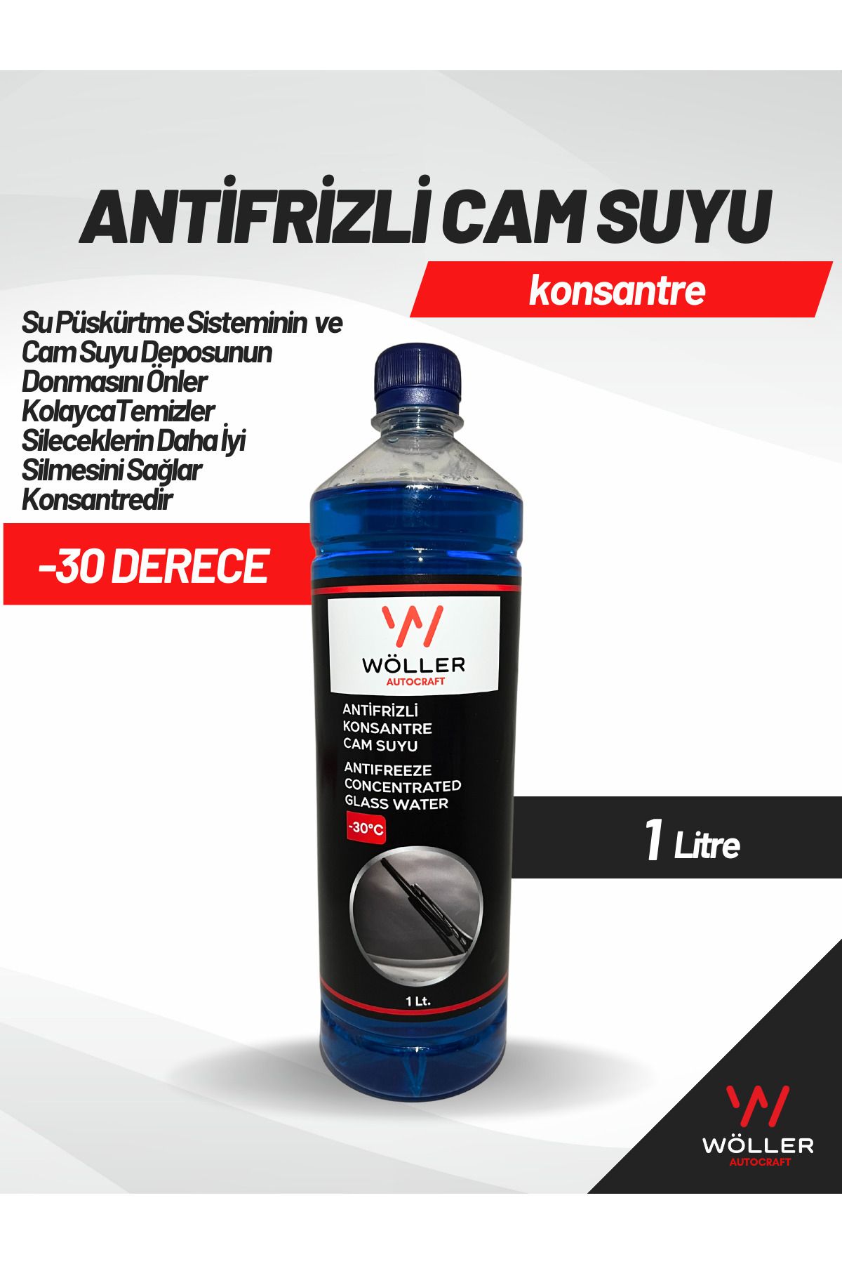Antifrizli Cam Suyu Konsantre -30 Derece 1 Lt.