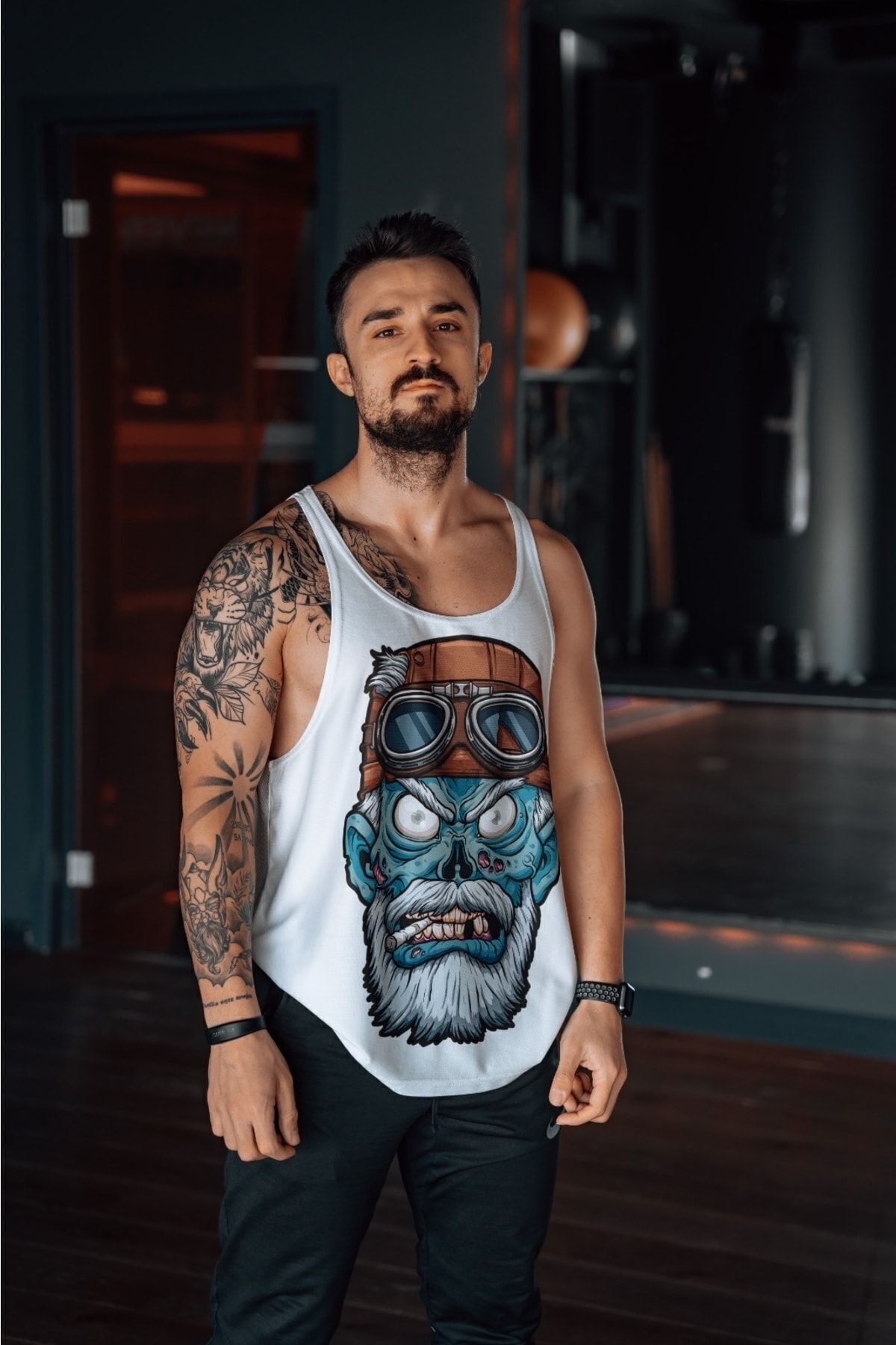 Zombi Pilot Gym Fitness Tank Top Sporcu Atleti