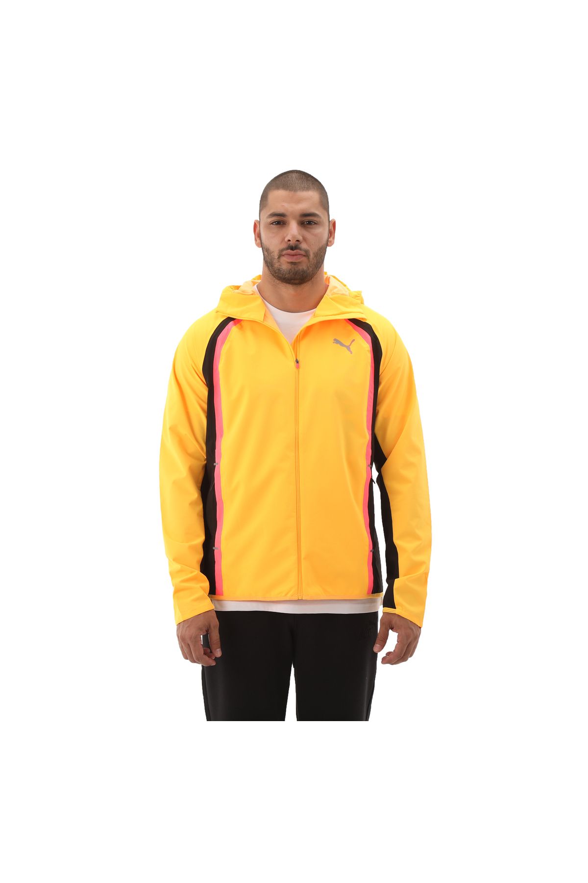 525799-38 Run Ultwve Raıncell Jacket M Erkek Yağmurluk-r&amp;uuml;zgarlık Sarı