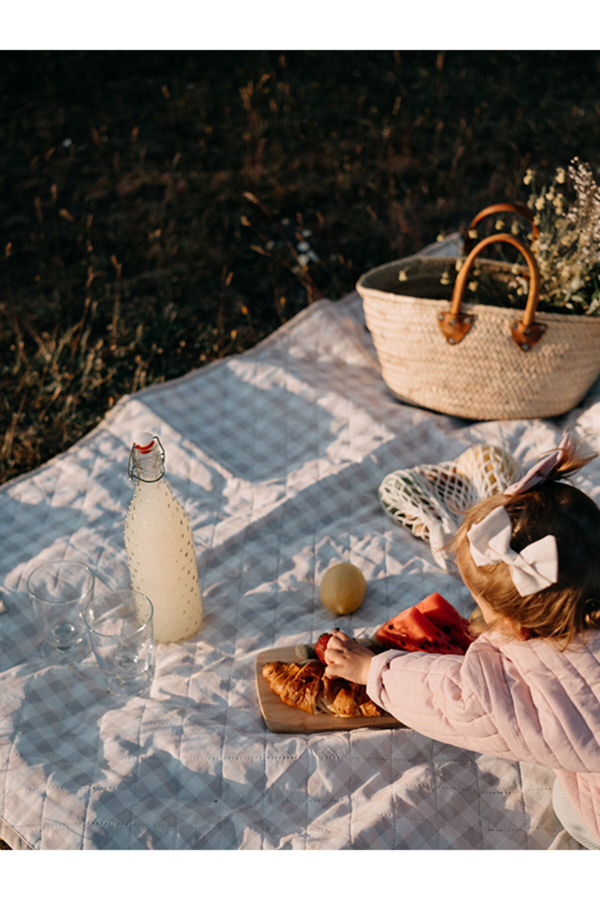 Piknik Matı - Bej Pötikare