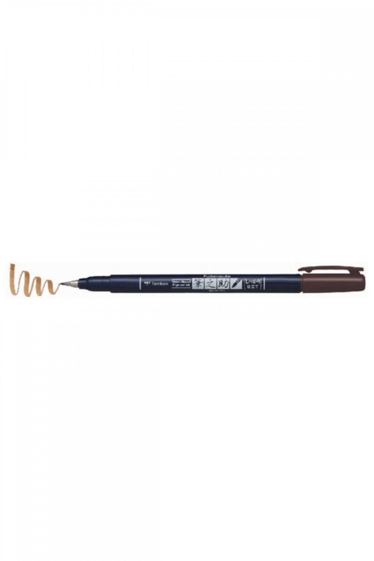 Fudenosuke Brush Pen Fırça Uçlu Kalem Sert Uç - Kahverengi