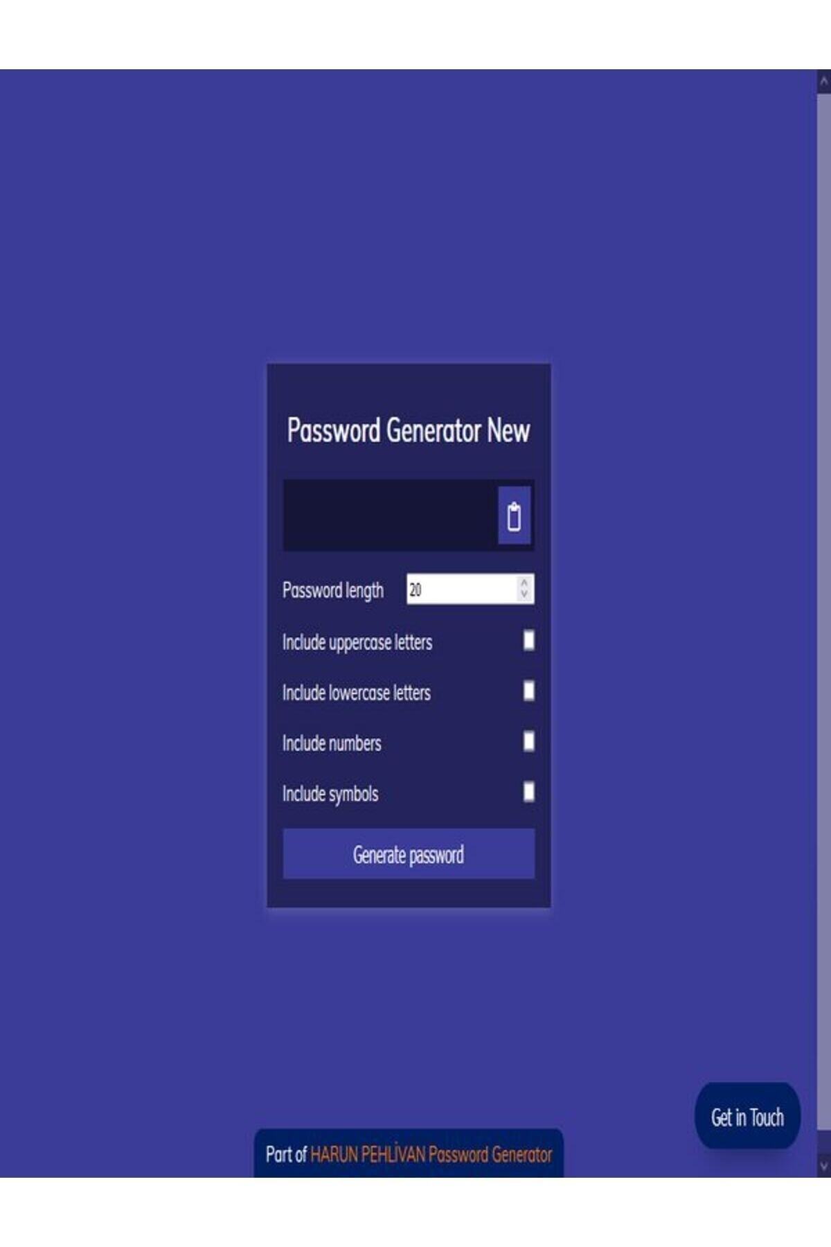Password Generator New