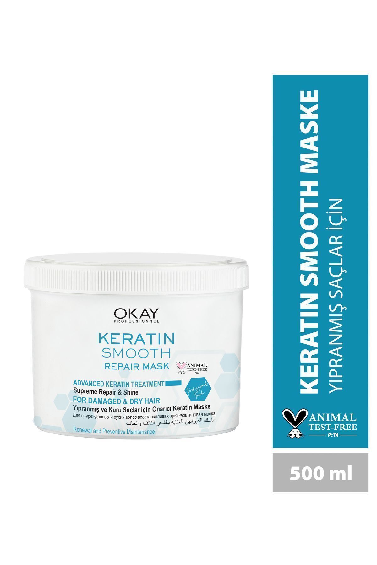 Keratin Smooth Derinlemesine Nemlendirici ve Onarıcı Maske 500 ML