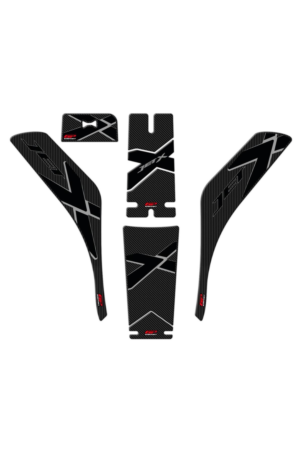 Gp Kompozit Sym Jet X 125 2022-2024 Uyumlu Tank Pad Seti Karbon