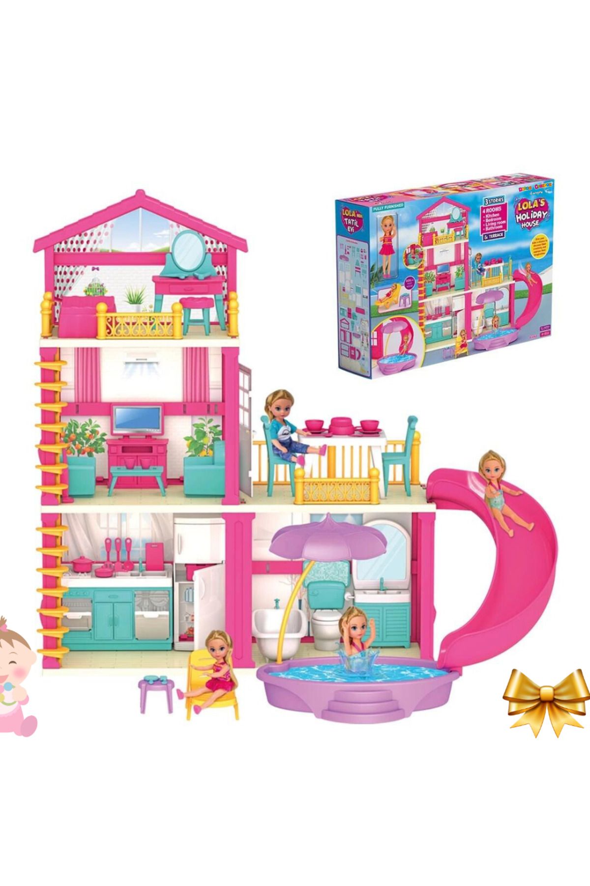 Lola'nın Tatil Evi - Ev Oyuncak - Lola'nın Tatil Ev Seti - Barbie Ev Seti