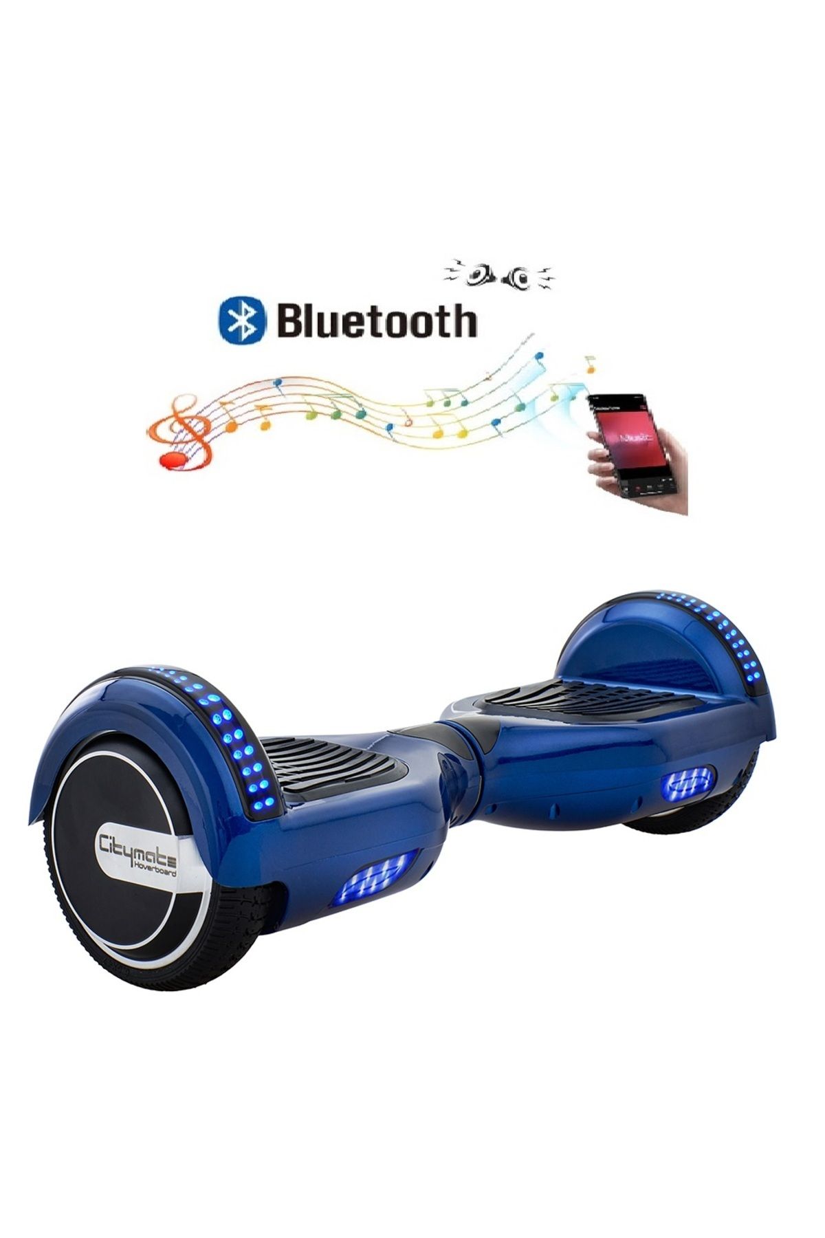 Elektrikli Kaykay Hoverboard 6.5 Inch Ledli Model - Mavi